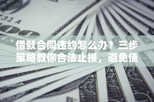 北京借款合同违约怎么办？三步策略教你合法止损，避免债务危机升级