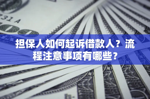 北京担保人如何起诉借款人？流程注意事项有哪些？